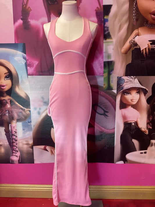 Pink & White Dress