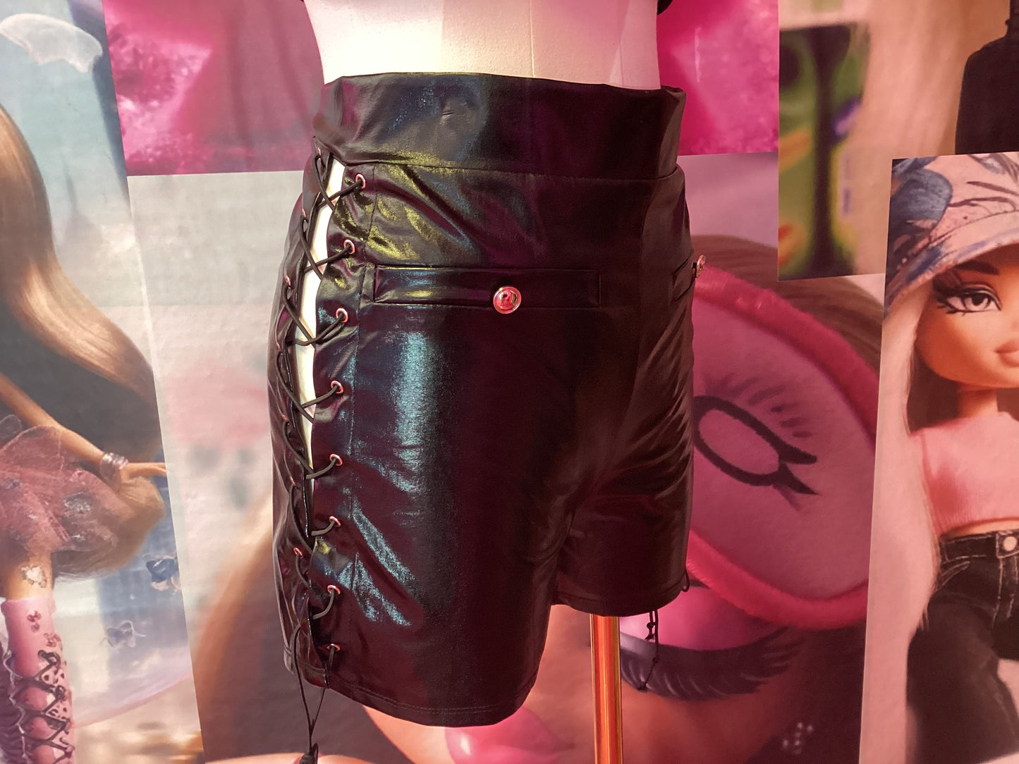 Black Leather Shorts