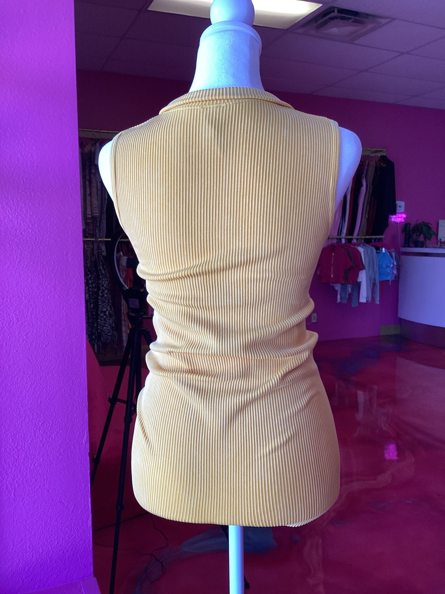 Yellow Zip Up Romper
