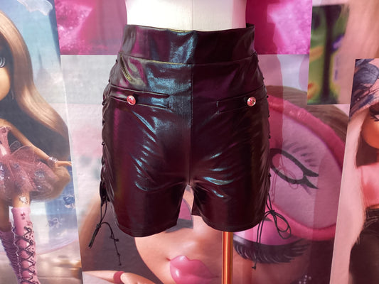 Black Leather Shorts
