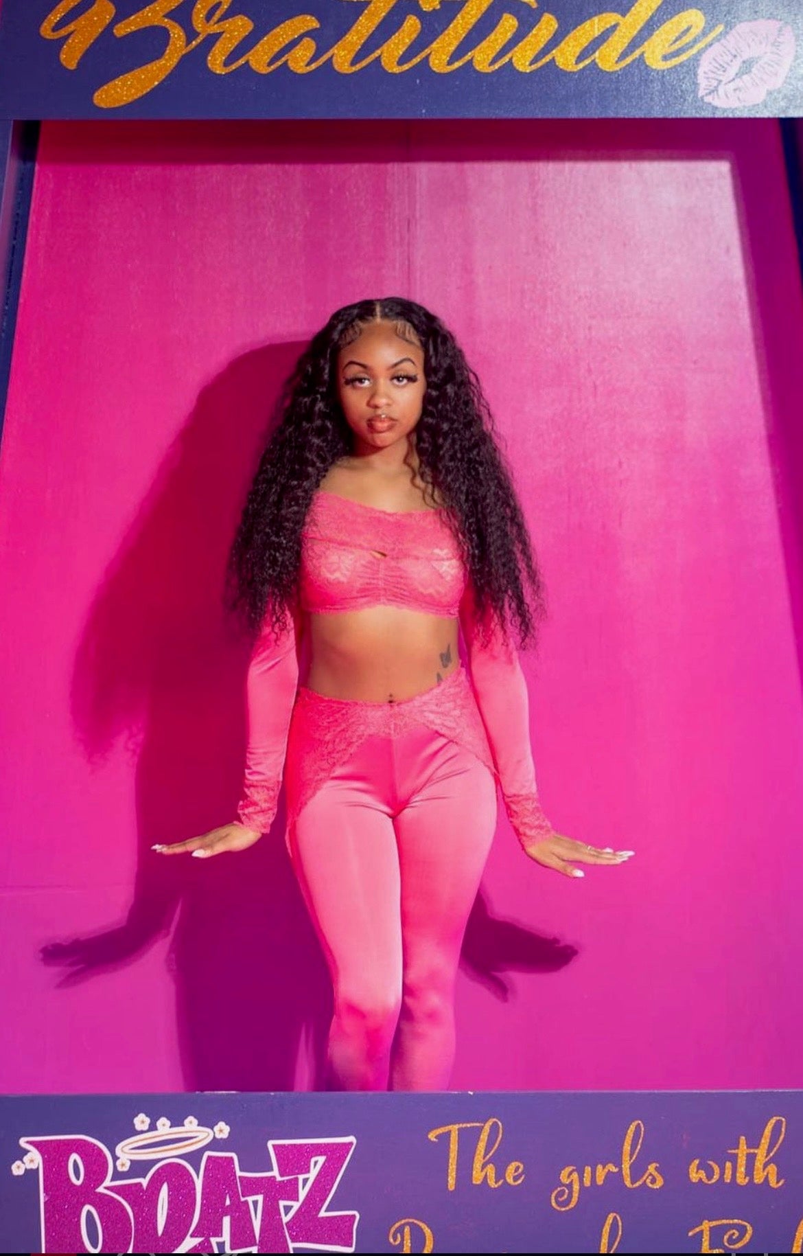Pink Lace Set