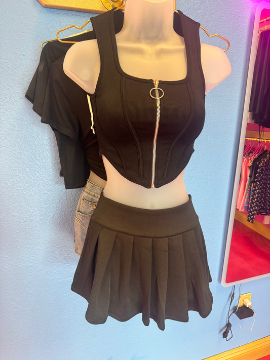Black Tennis Skirt